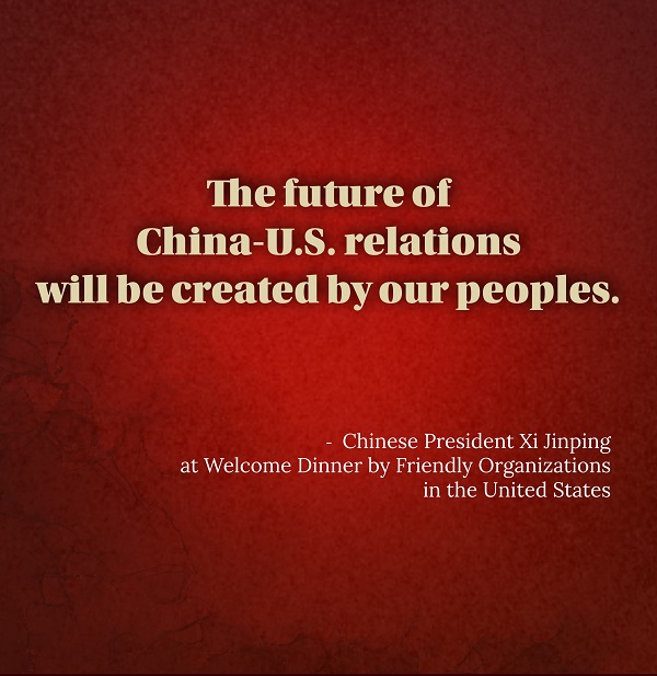 President Xi Jinping stresses role of people in China-U.S. relations