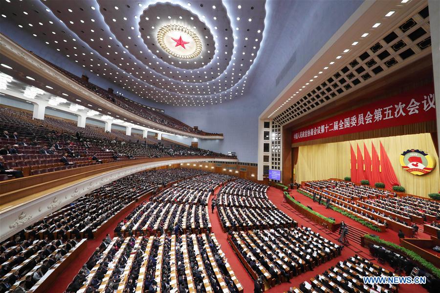 China's top political advisory body begins closing meeting of annual session