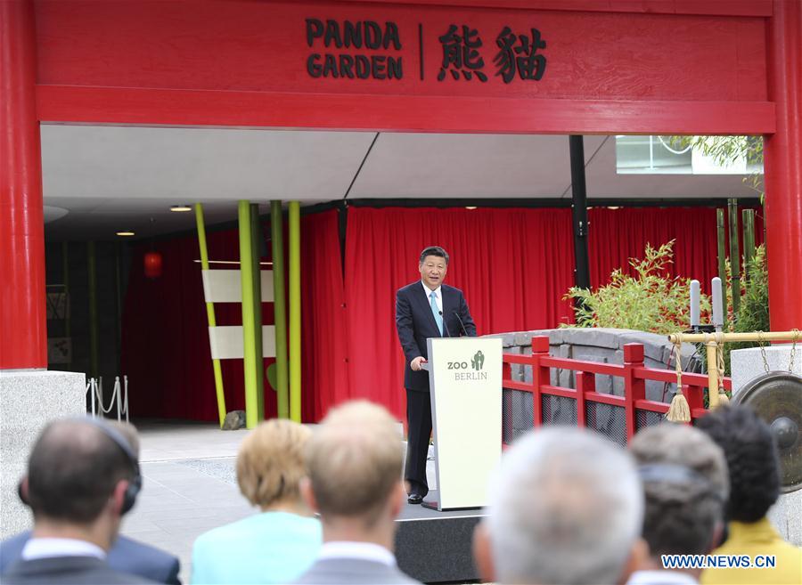 Xi, Merkel launch Panda garden in Berlin zoo