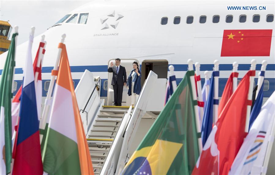 Chinese president arrives in Hamburg for G20 summit