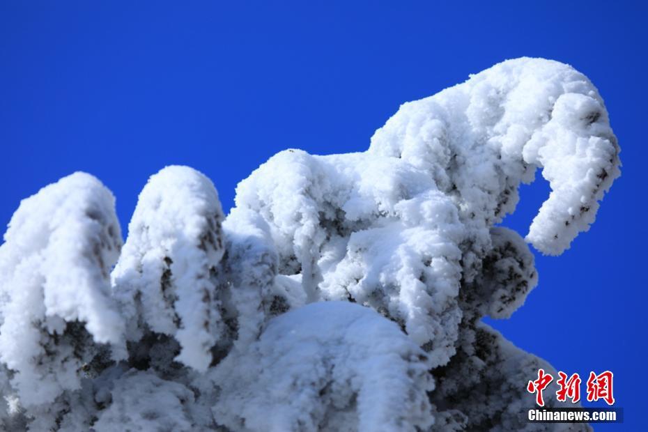 Scenery of snow-covered Guangwu Mountain in SW China’s Sichuan Province