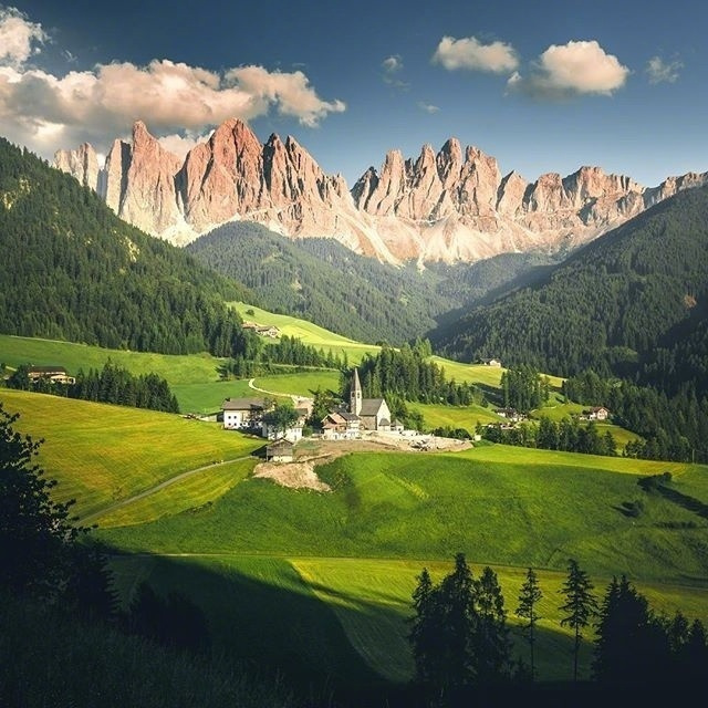 Beautiful Dolomiti in Italy like a wonderland