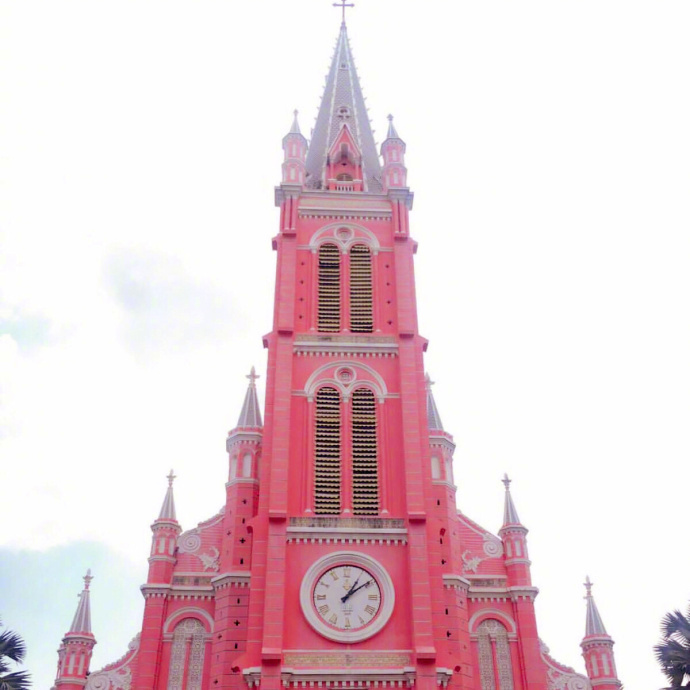 So beautiful pink church! Tan Dinh Church in Vietnam