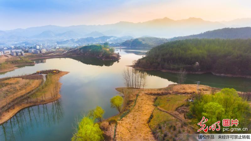 Picturesque scenery of Longhu National Wetland Park in C China