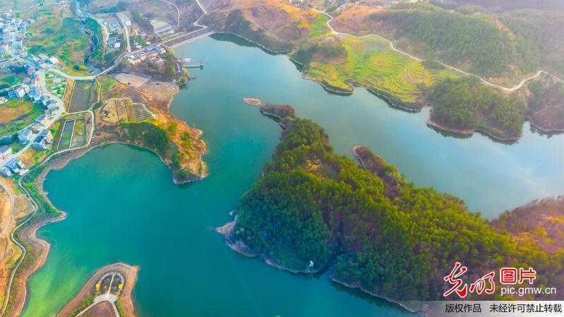 Picturesque scenery of Longhu National Wetland Park in C China