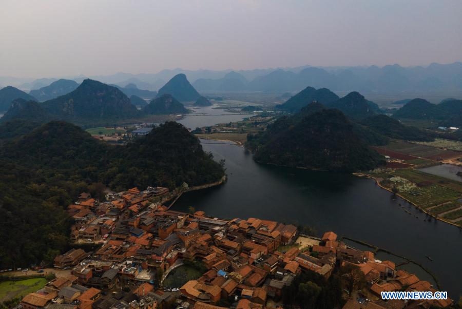 Scenery at Puzhehei national wetland park in Yunnan