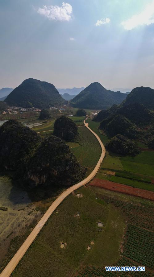 Scenery at Puzhehei national wetland park in Yunnan