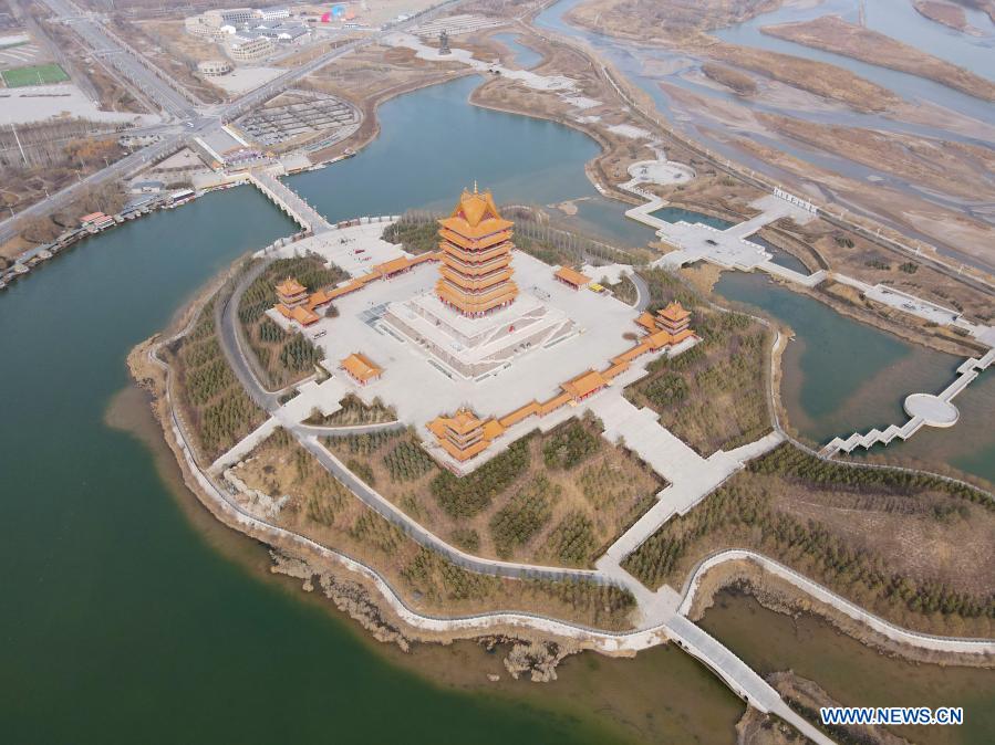 View of Ningxia section of Yellow River