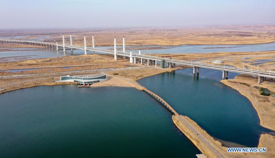 View of Ningxia section of Yellow River