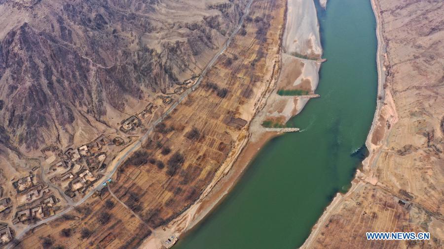 View of Ningxia section of Yellow River