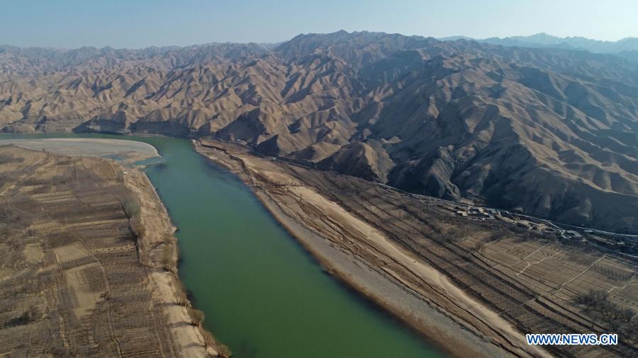 View of Ningxia section of Yellow River