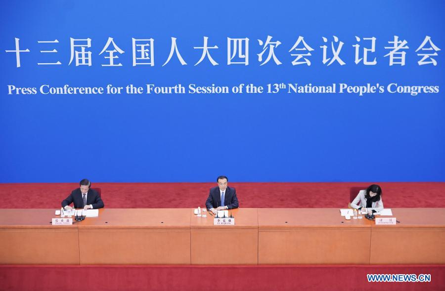 Chinese premier meets press after annual legislative session