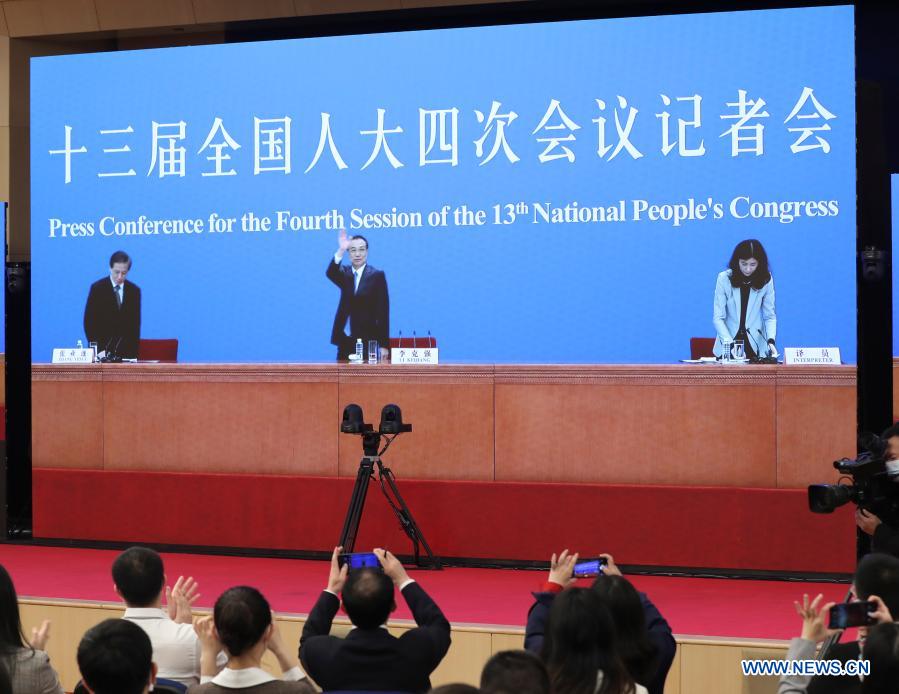 Chinese premier meets press after annual legislative session