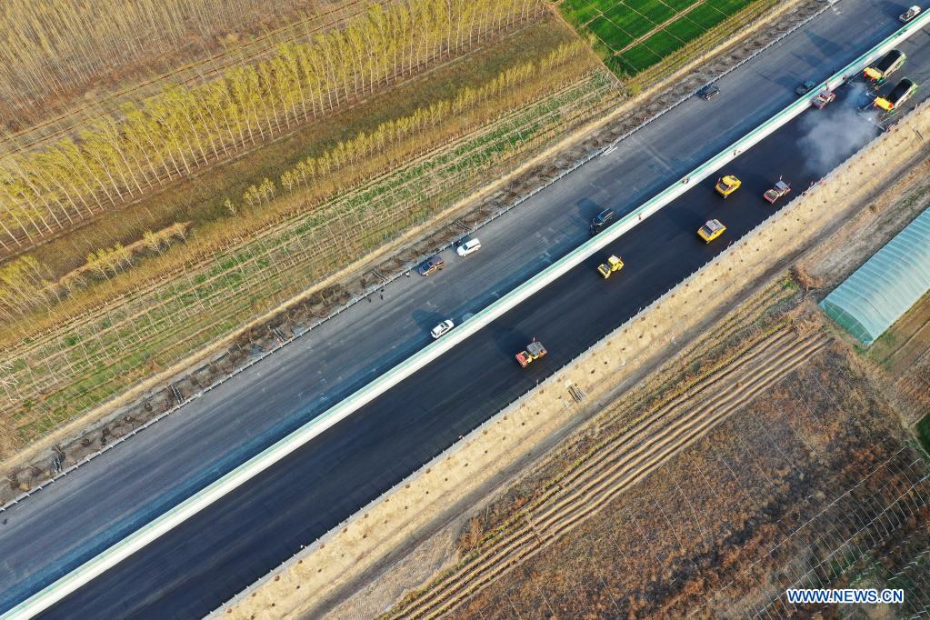 Beijing-Dezhou expressway under construction