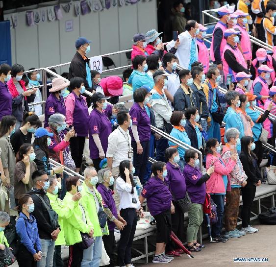 Hong Kong police march in Chinese-style goose-stepping on National Security Education Day