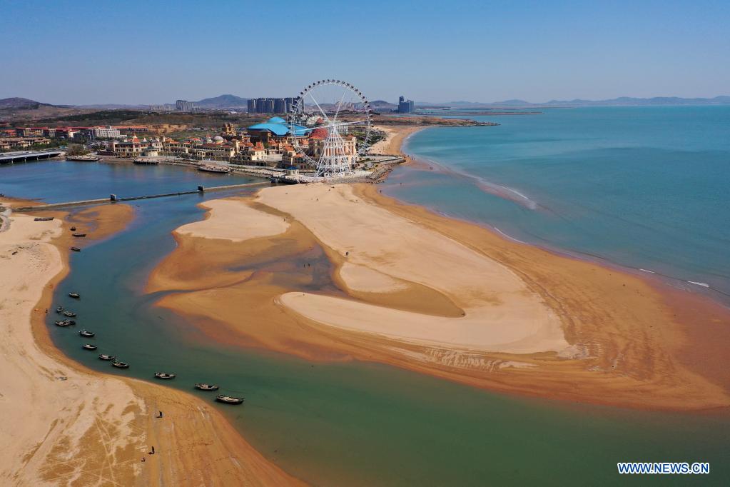 Coastal views of Aoshan Bay in Qingdao, east China's Shandong