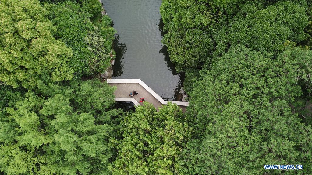 View of Huancheng Park in Hefei, east China's Anhui