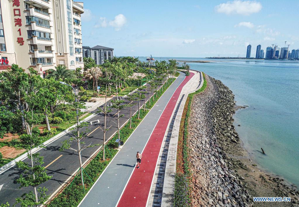 Aerial view of S China's Haikou