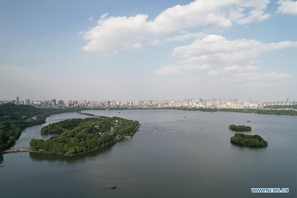 Early summer scenery of West Lake in Hangzhou