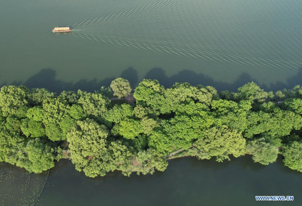 Early summer scenery of West Lake in Hangzhou