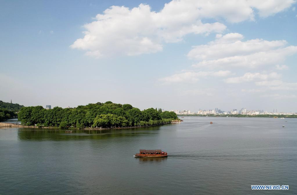 Early summer scenery of West Lake in Hangzhou