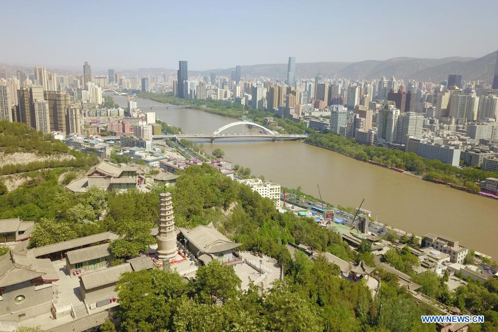 Scenery of Yellow River section in Lanzhou