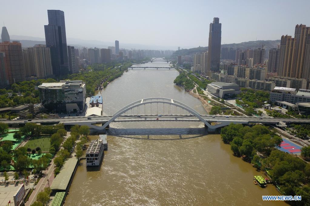 Scenery of Yellow River section in Lanzhou