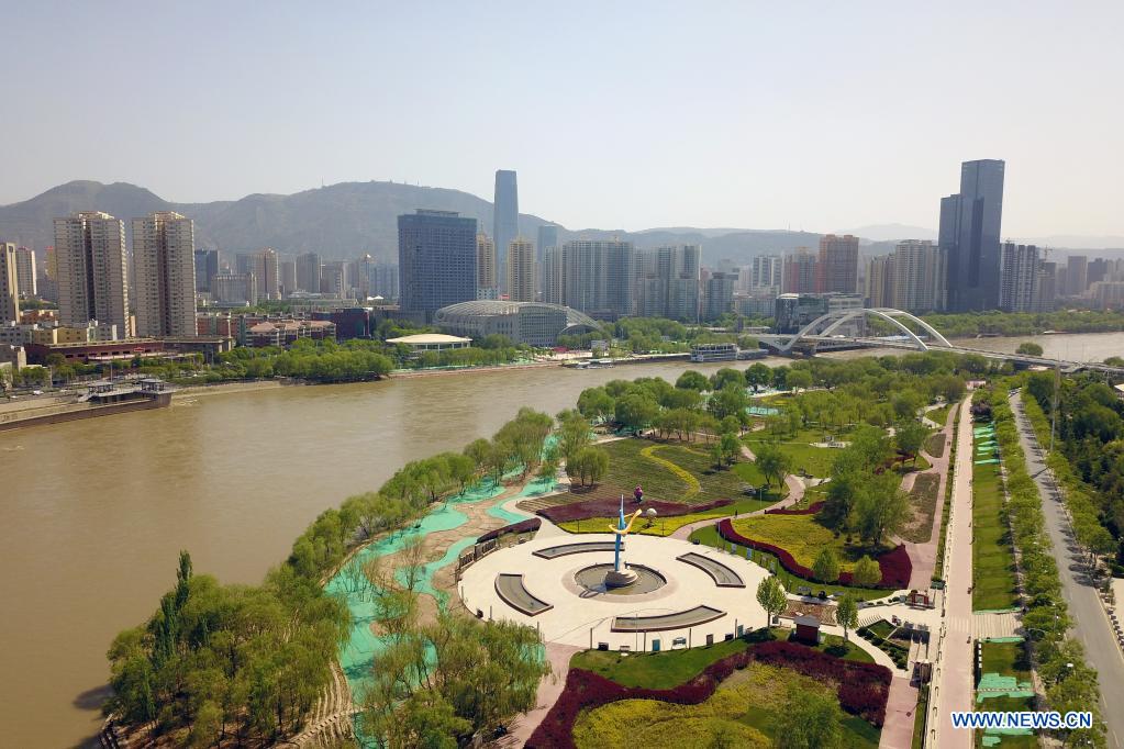 Scenery of Yellow River section in Lanzhou