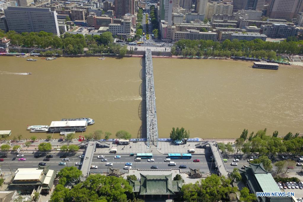 Scenery of Yellow River section in Lanzhou