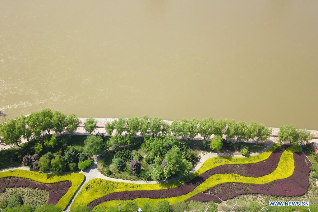 Scenery of Yellow River section in Lanzhou