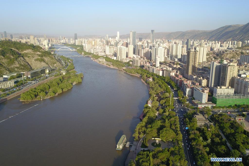 Scenery of Yellow River section in Lanzhou