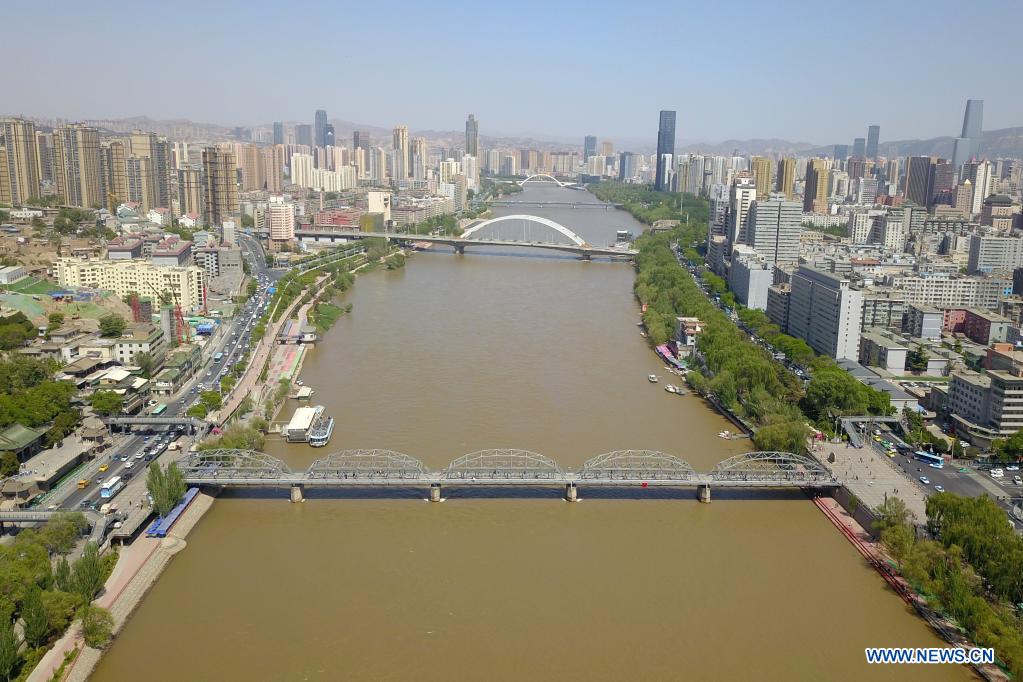 Scenery of Yellow River section in Lanzhou