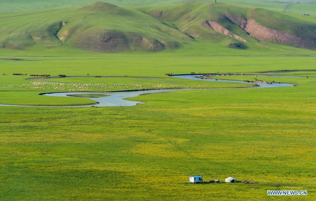 Scenery of Morigele River in Hulun Buir, N China