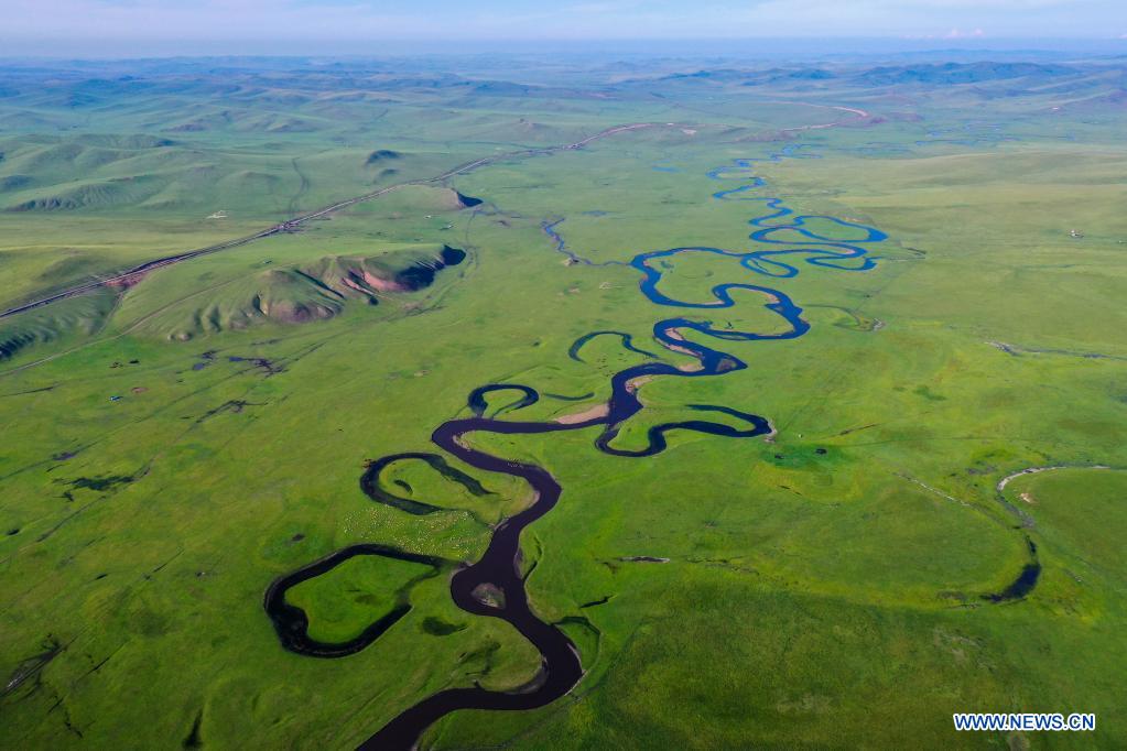 Scenery of Morigele River in Hulun Buir, N China