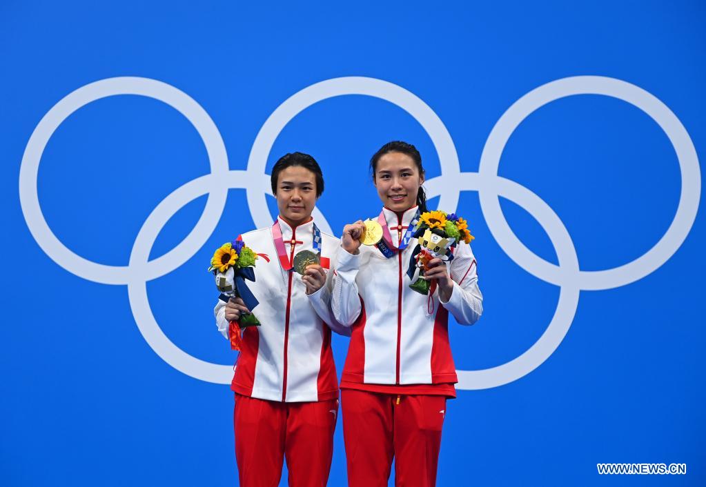 China claims 5th consecutive gold in women's synchronised 3m springboard at Tokyo 2020