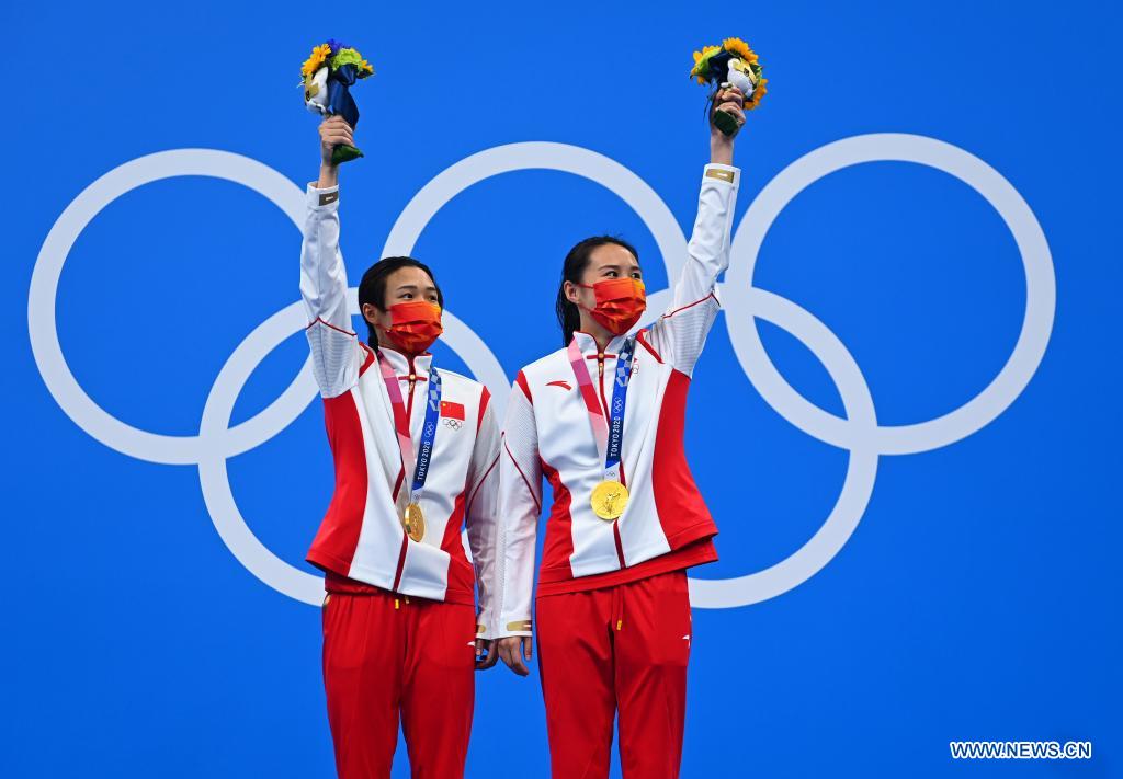 China claims 5th consecutive gold in women's synchronised 3m springboard at Tokyo 2020