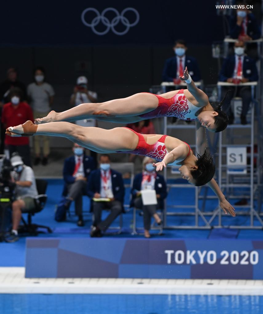 China claims 5th consecutive gold in women's synchronised 3m springboard at Tokyo 2020