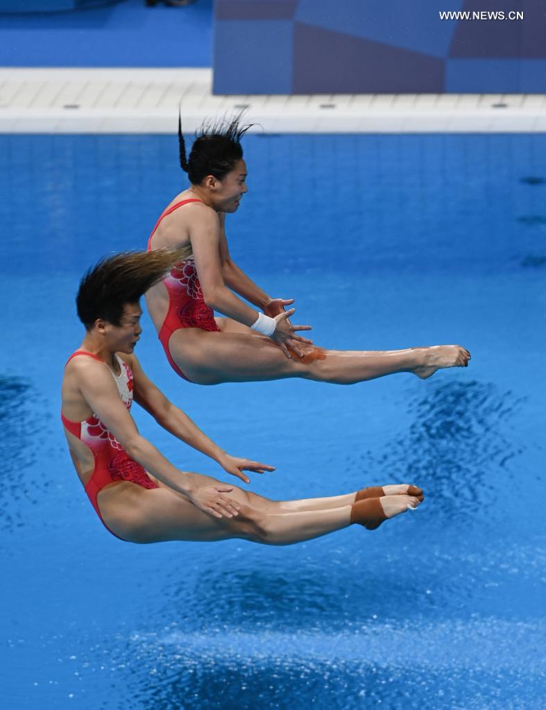 China claims 5th consecutive gold in women's synchronised 3m springboard at Tokyo 2020