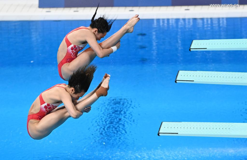 China claims 5th consecutive gold in women's synchronised 3m springboard at Tokyo 2020