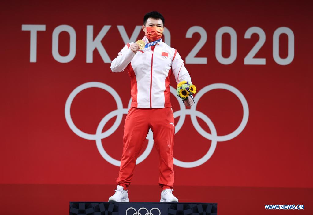 Chinese weightlifter Chen rallies to clinch Olympic men's 67kg gold