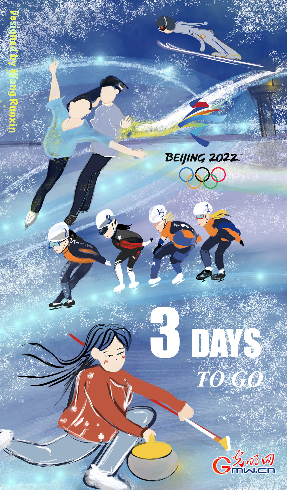 Three days countdown to Beijing 2022