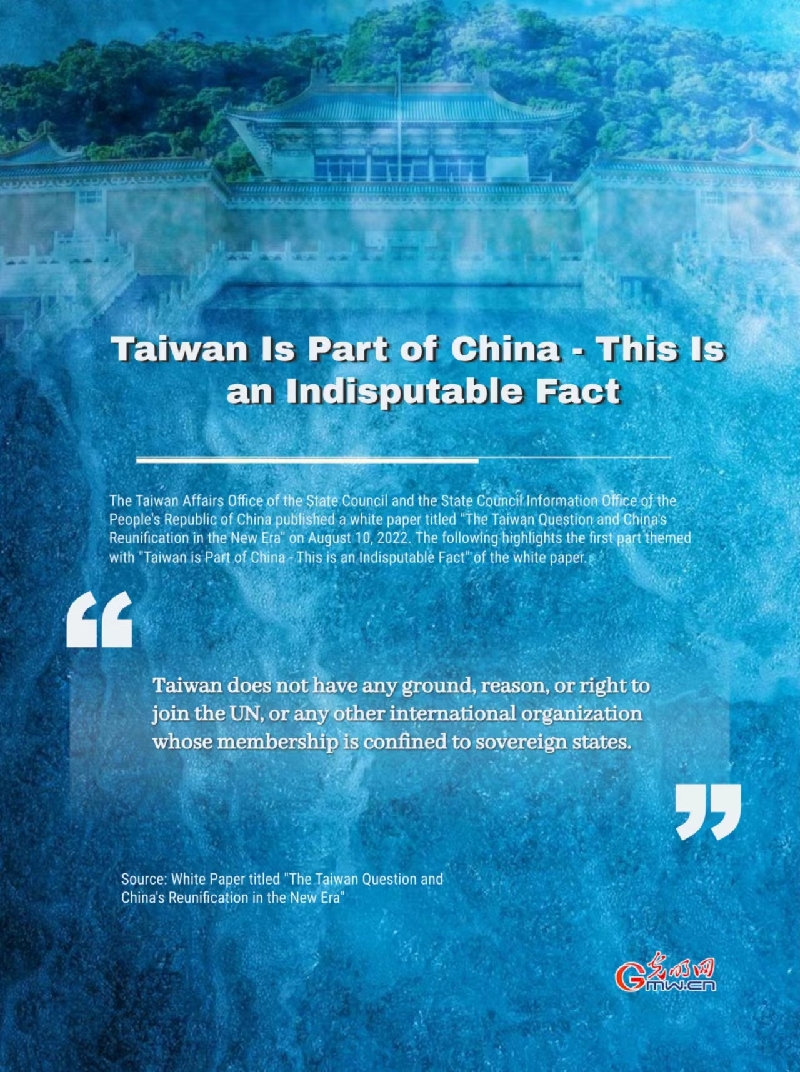 Infographics: Taiwan Is Part of China - This Is an Indisputable Fact