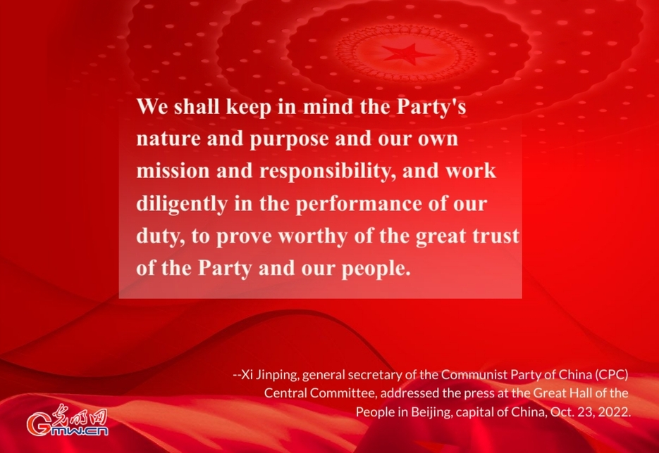 Posters: Xi Jinping addresses the press