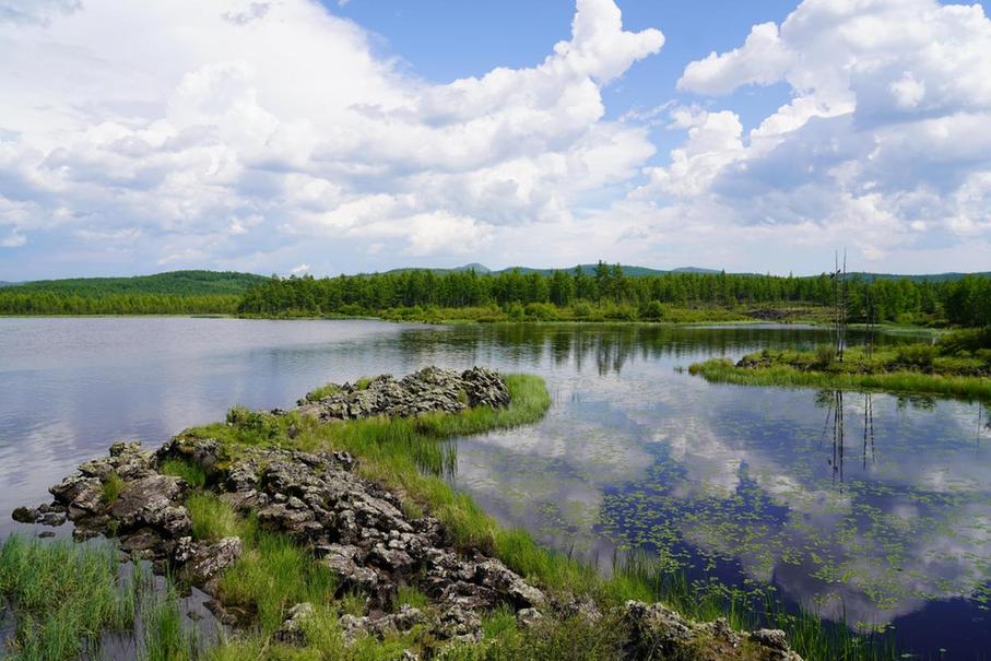 Natural scenery at Azalea Lake in Arxan City, N China's Inner Mongolia