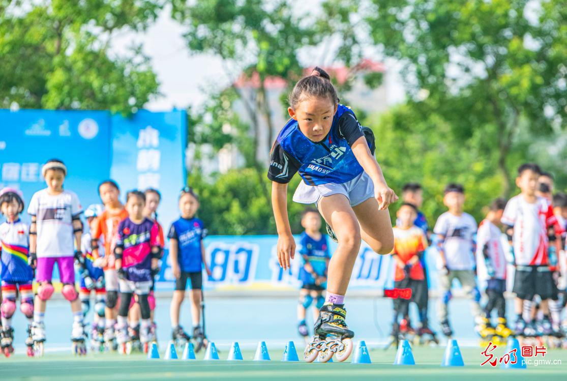 Roller Skating Competition in Suqian, E China's Jiangsu