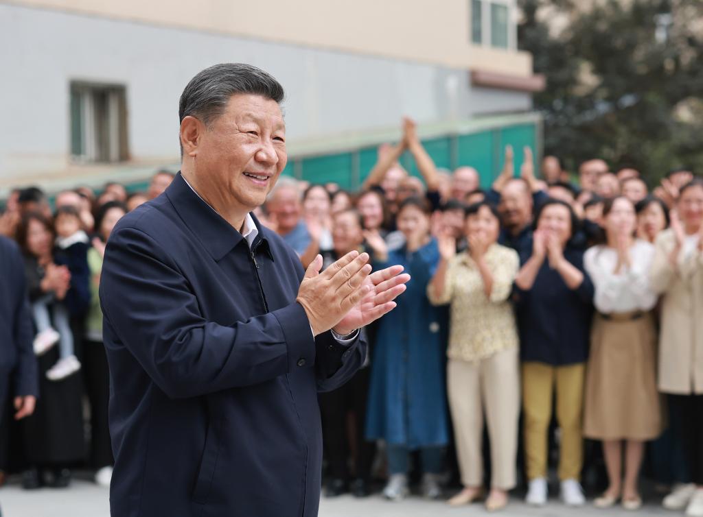 Xi inspects Lanzhou in NW China's Gansu Province