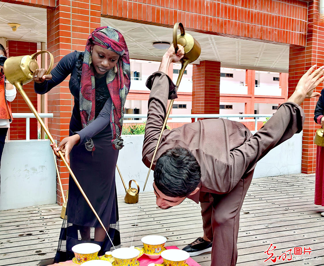 International students experience tea culture activities in E China's Jiangsu