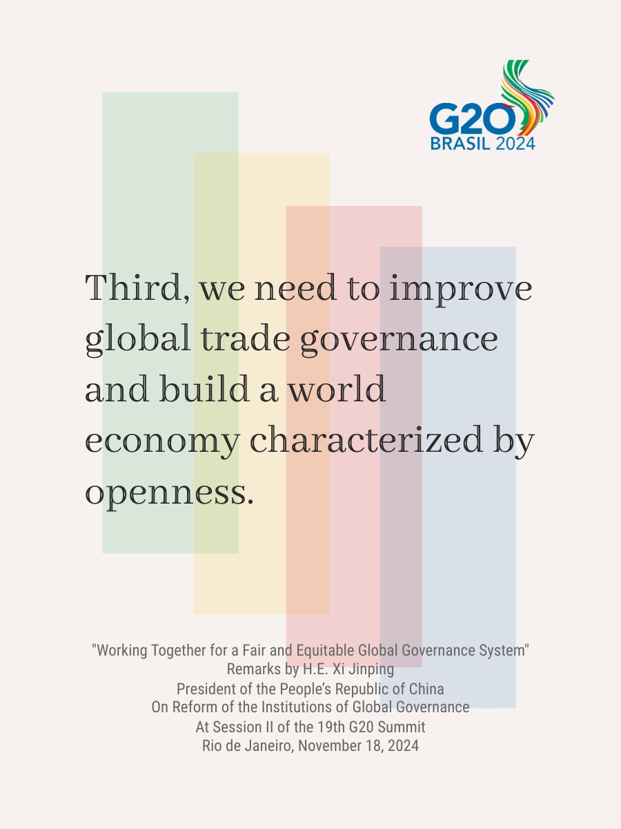 Highlight: Working together for fair, equitable global governance system