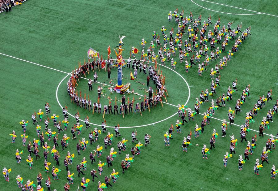 EnchantingGuangxi | Lusheng and horse fighting festival celebrated in S China's Guangxi