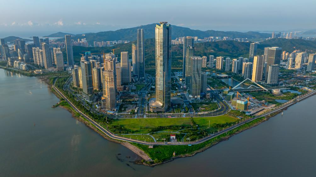 Close-up view of Guangdong-Macao in-depth cooperation zone in S China's Hengqin